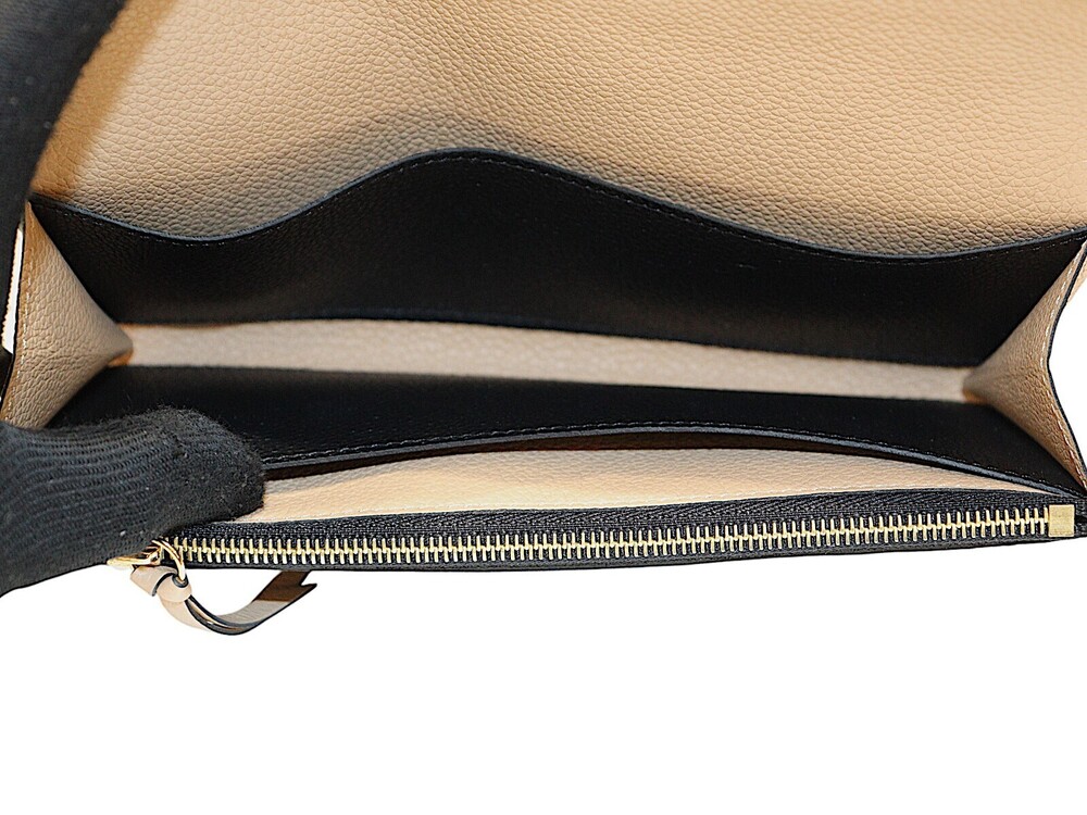 LOUIS VUITTON Portefeuille Emilie Monogram Empreinte Leather Black Long Wallet